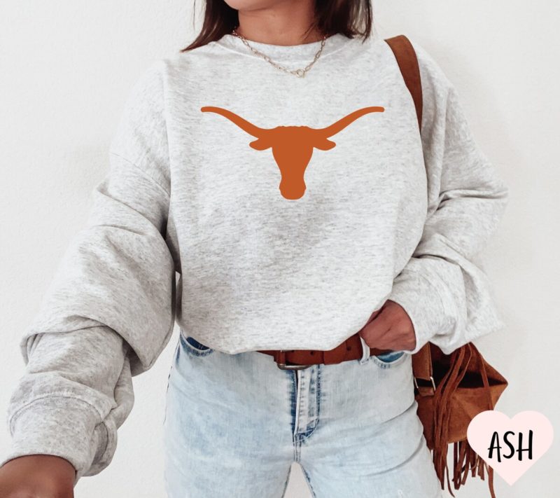 Unisex Texas Longhorns Sweatshirt - Vintage Crewneck for Texas Fair - College Gift Apparel