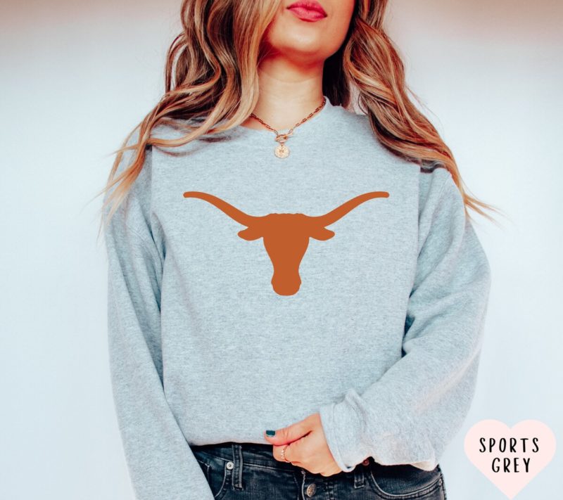 Unisex Texas Longhorns Sweatshirt - Vintage Crewneck for Texas Fair - College Gift Apparel