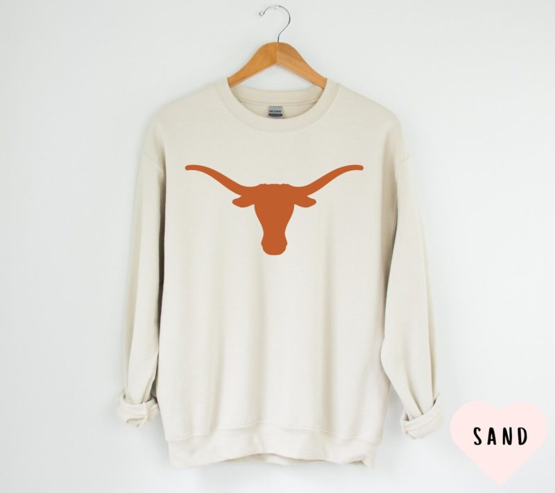 Unisex Texas Longhorns Sweatshirt - Vintage Crewneck for Texas Fair - College Gift Apparel