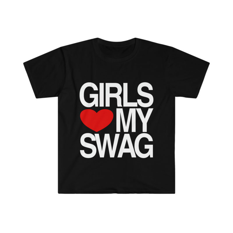 Girls Love Heart My Swag 2010's Style Funny Meme TShirt: Gift Shirt