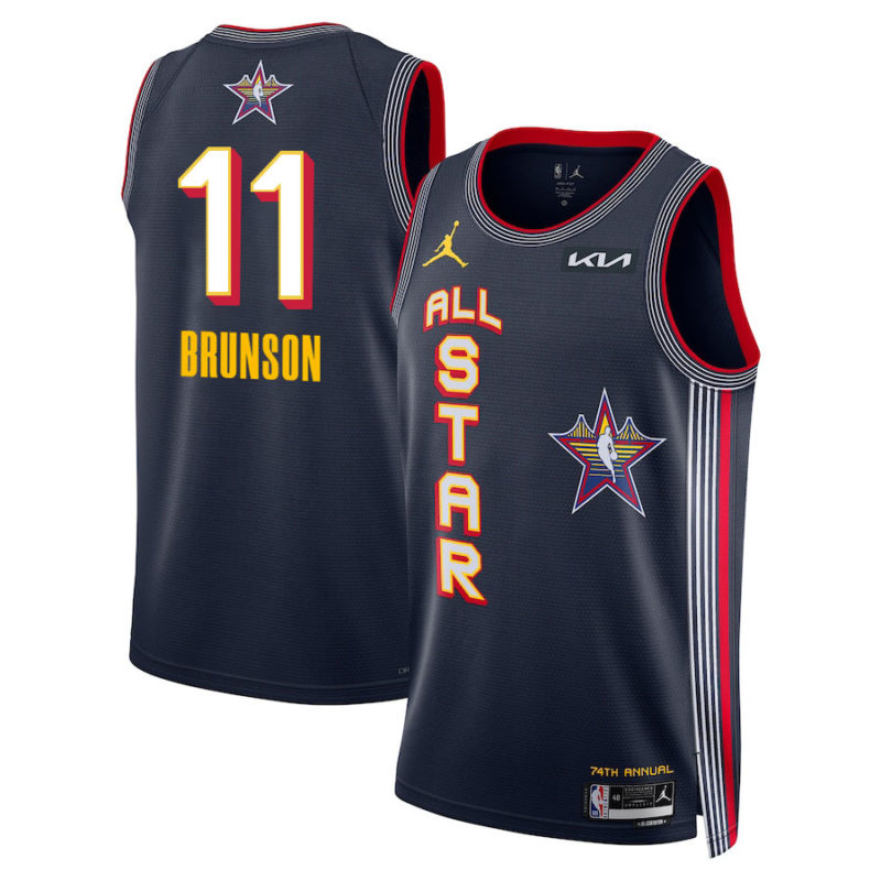Jalen Brunson 11 Navy All-Stars 2025 Jersey Stitched