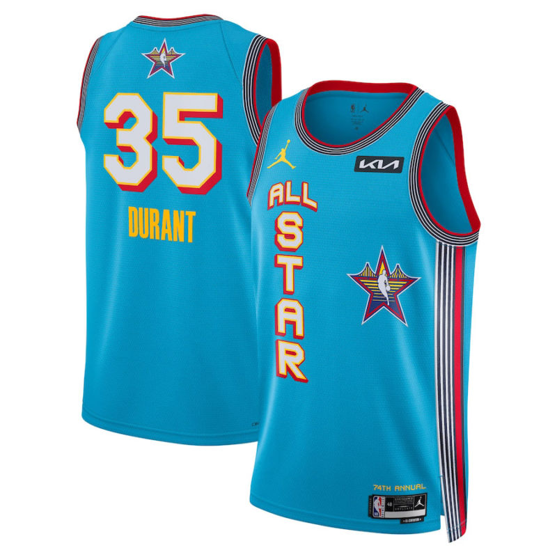 Kevin Durant 35 All-Stars 2025 Edition Stitched Jersey– Light Blue