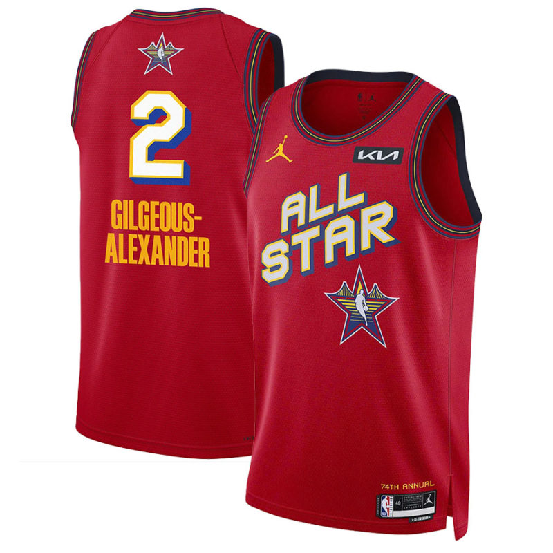 Shai Gilgeous-Alexander 2 All-Stars 2025 Edition Stitched Jersey– Red