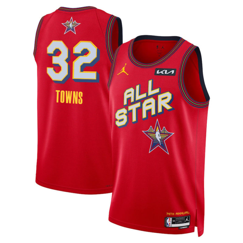 Karl-Anthony Towns 32 All-Stars 2025 Edition Stitched Jersey– Red