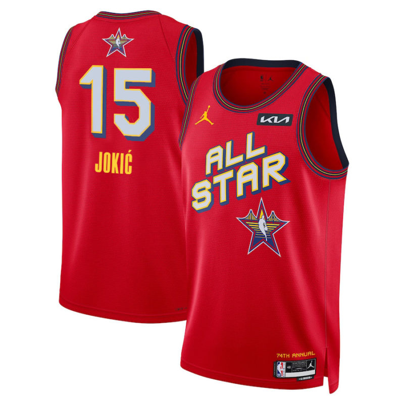 Nikola Jokic 15 All-Stars 2025 Edition Stitched Jersey– Red