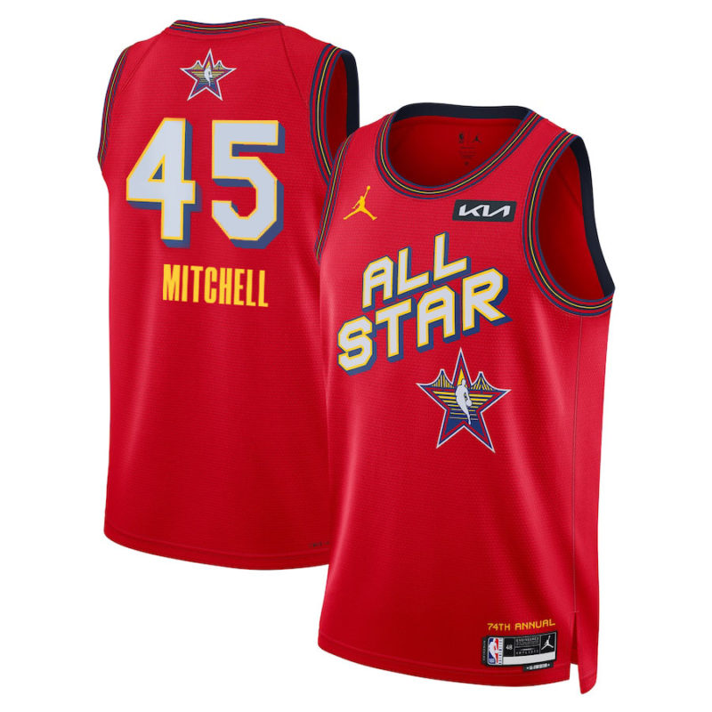 Donovan Mitchell 45 All-Stars 2025 Edition Stitched Jersey– Red