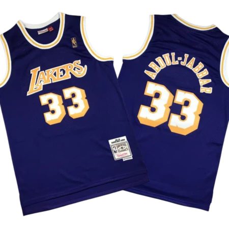 Abdul-Jabbar 33 Los Angeles Lakers Kareem Purple M&N Stitched Jersey