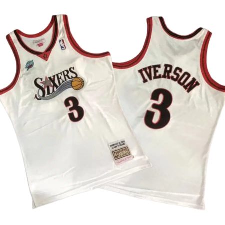 Allen Iverson 3 Philadelphia 76ers All Star 2001-02 White Jersey