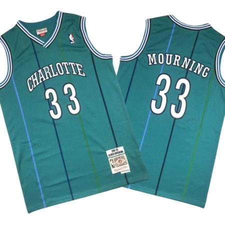 Alonzo Mourning 33 Charlotte Hornets 1992-93 Throwback Jersey