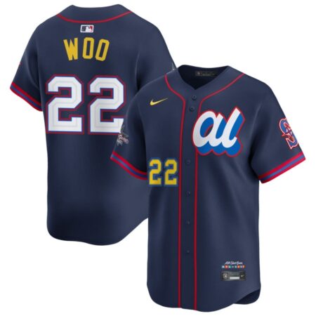 Bryan Woo American League Navy 2025 All-Star Jersey Stitched