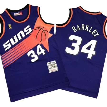 Charles Barkley 34 Phoenix Suns Purple Hardwood Classics Throwback 90s Jersey