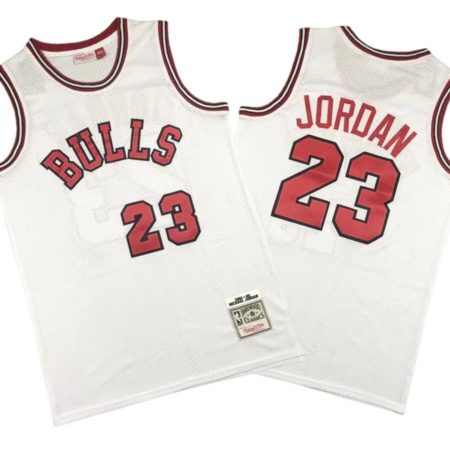 Chicago Bulls 23 Michael Jordan 1984-85 Hardwood Classics Rookie White Stitched Jersey