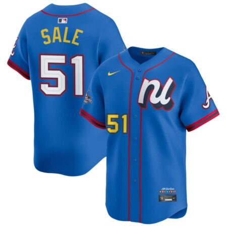 Chris Sale National League Blue 2025 All-Star Jersey Stitched