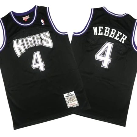 Chris Webber 4 Sacramento Kings Black_Purple Swingman Jersey