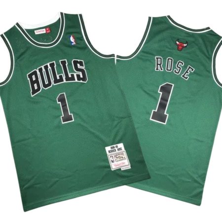 Derrick Rose 1 Chicago Bulls 2008-09 Green Swingman Stitched Jersey