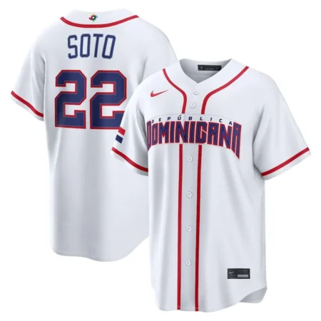Dominican Republic Baseball Juan Soto White 2026 World Baseball Classic Home Stadium Jersey