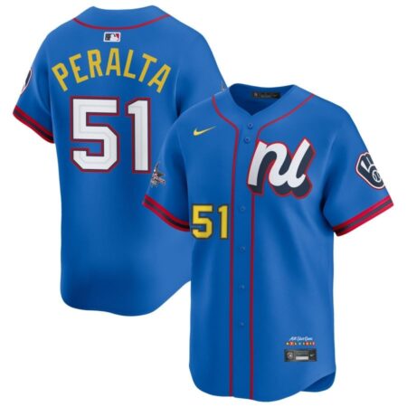 Freddy Peralta National League Blue 2025 All-Star Jersey Stitched