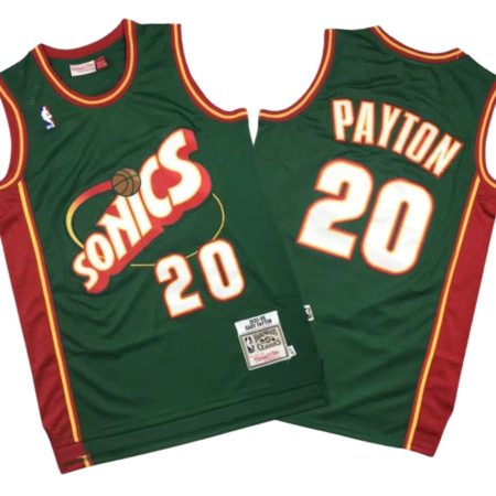 Gary Payton 20 Seattle Supersonics M&N Green HWC Jersey