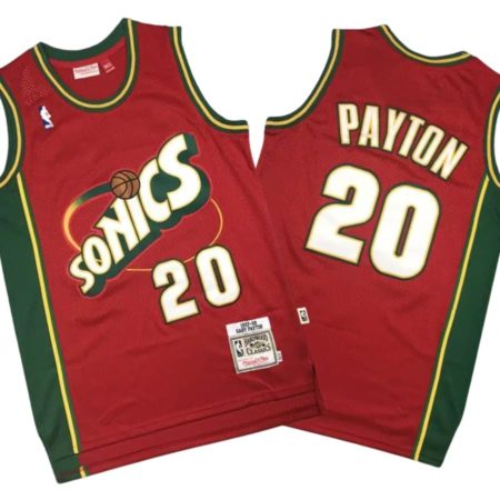 Gary Payton 20 Seattle Supersonics M&N Red HWC Jersey