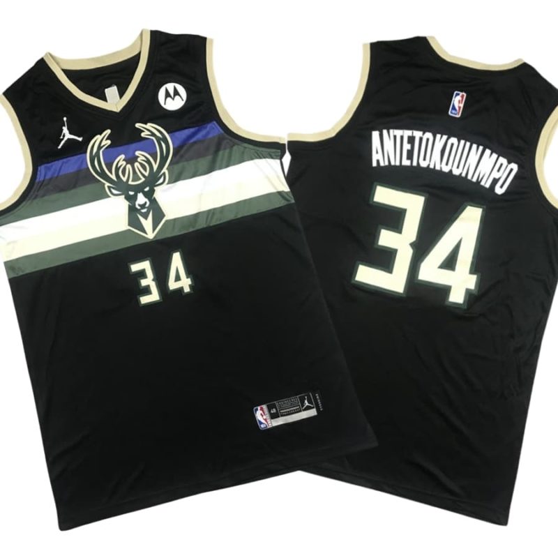 Giannis Antetokounmpo 34 Bucks 2021 Black Statement Edition JerseyGiannis Antetokounmpo 34 Bucks 2021 Black Statement Edition Jersey