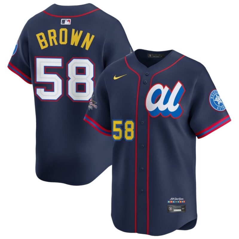 Hunter Brown American League Navy 2025 All-Star Jersey Stitched