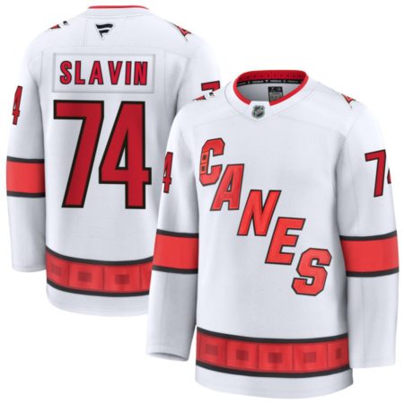 Jaccob Slavin Carolina Hurricanes White Away Stitched Jersey