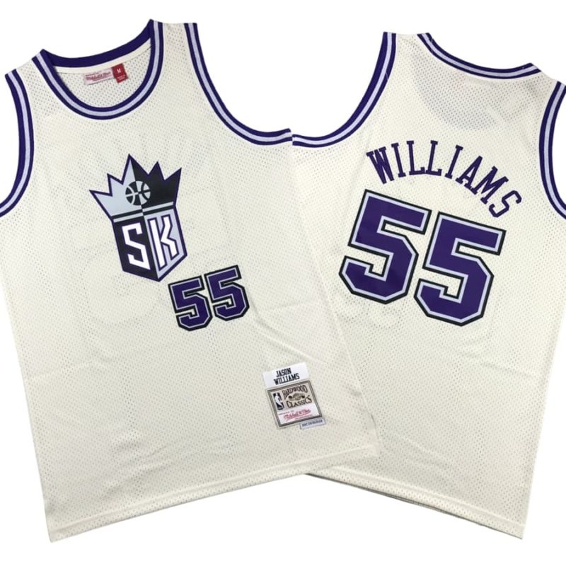 Jason Williams Sacramento Kings Cream Chainstitch Swingman Jersey