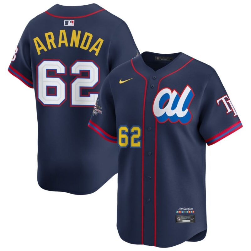 Jonathan Aranda American League Navy 2025 All-Star Jersey Stitched