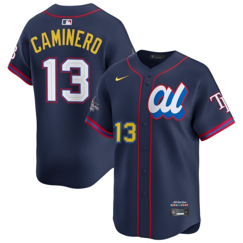 Junior Caminero American League Navy 2025 All-Star Jersey Stitched
