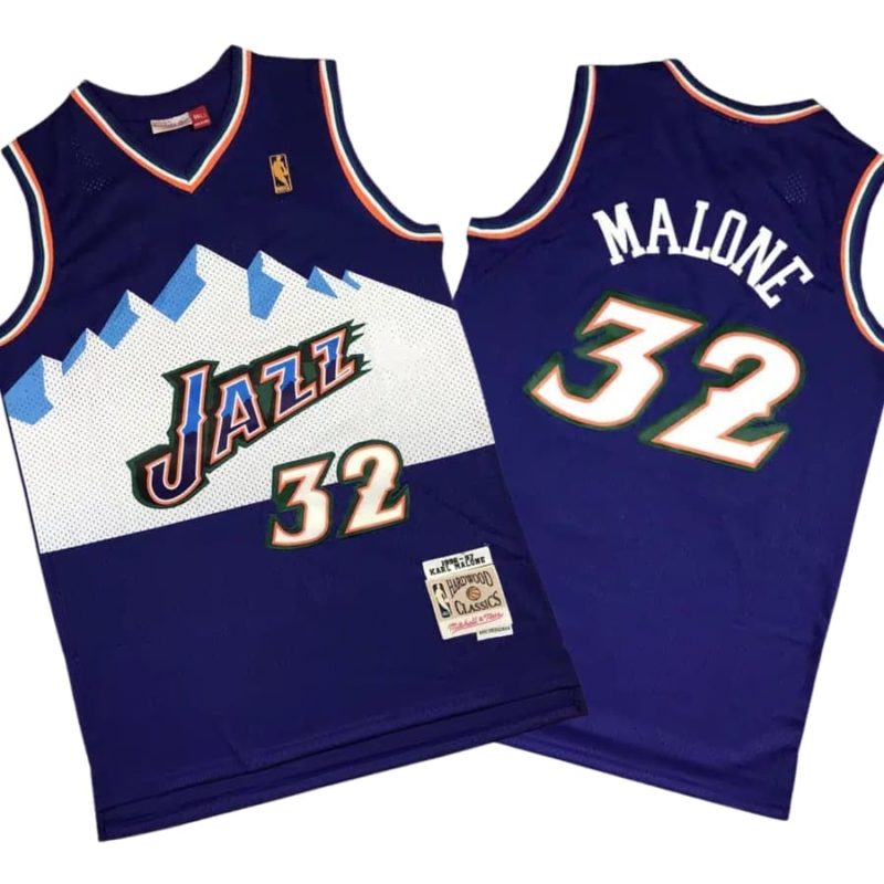 Karl Malone 32 Utah Jazz Purple Jersey