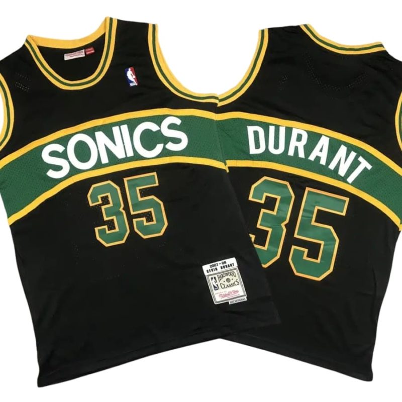 Kevin Durant 35 Seattle SuperSonics 2007-08 Black Hardwood Classic Swingman Jersey