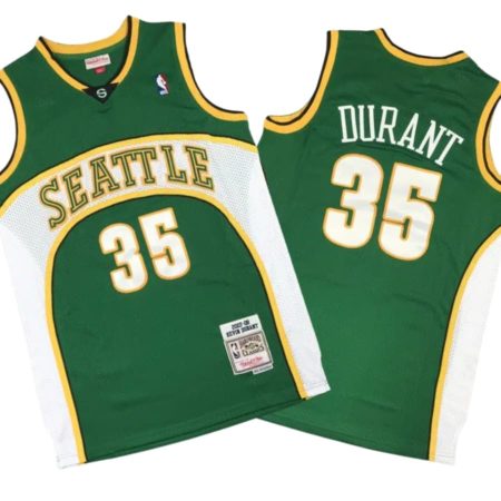 Kevin Durant 35 Seattle SuperSonics Green Hardwood Classics Jersey