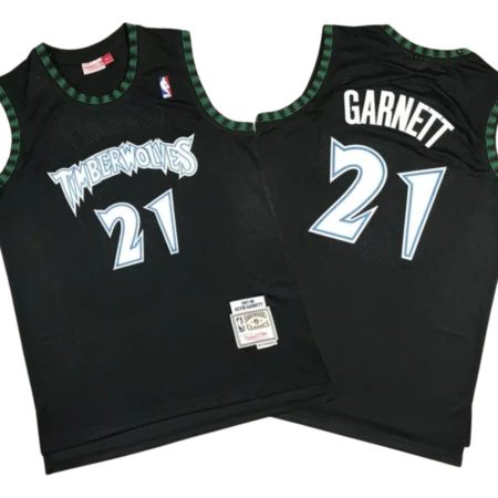 Kevin Garnett 21 Minnesota Timberwolves Retro Black Jersey