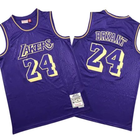 Kobe Bryant 24 Los Angeles Lakers 2020 CNY Purple Throwback Stitched Jersey