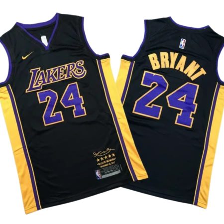 Kobe Bryant 24 Los Angeles Lakers Retro Retired Black Edition Stitched Jersey