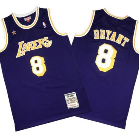 Kobe Bryant 8 All Star 1998 Game Purple Hardwood Classics Throwback Stitched Jersey