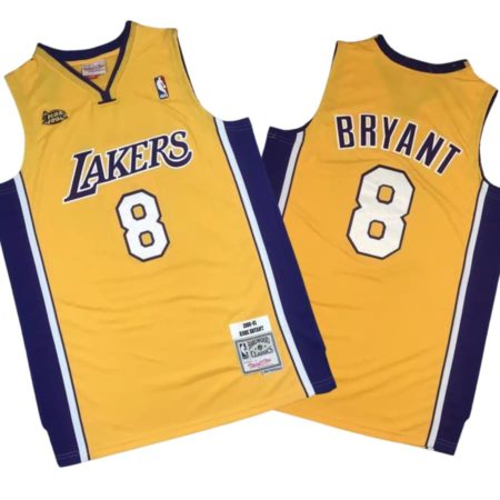 Kobe Bryant 8 Los Angeles Lakers HWC 2000-01 Road Finals Gold Stitched Jersey