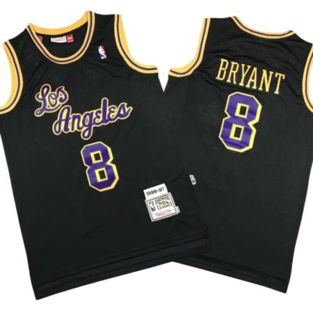 Kobe Bryant 8 Los Angeles Lakers M&N 1996-97 Black Stitched Jersey