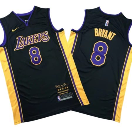 Kobe Bryant 8 Los Angeles Lakers Retro Retired Black Edition Stitched Jersey