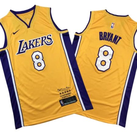 Kobe Bryant 8 Los Angeles Lakers Retro Retired Gold Edition Stitched Jersey