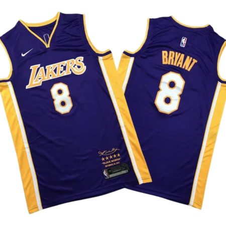 Kobe Bryant 8 Los Angeles Lakers Retro Retired Purple Edition Stitched Jersey