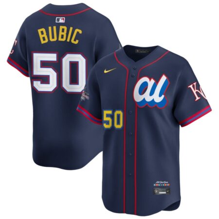 Kris Bubic American League Navy 2025 All-Star Jersey Stitched