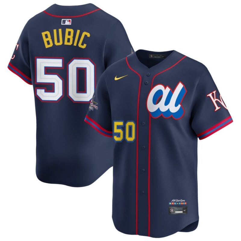 Kris Bubic American League Navy 2025 All-Star Jersey Stitched