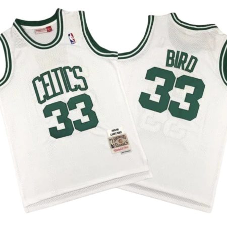 Larry Bird 33 Boston Celtics 1985-86 White Hardwood Classics Jersey