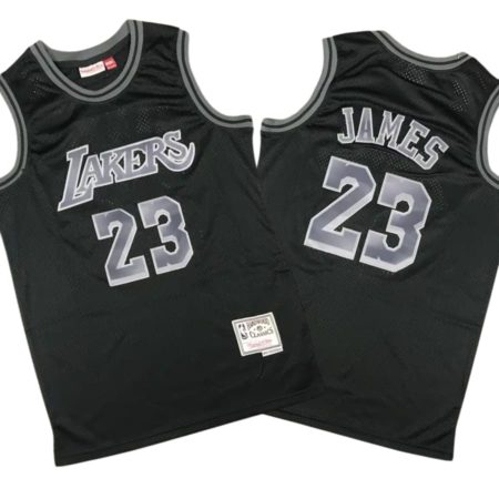 LeBron James 23 Los Angeles Lakers HWC Tonal Black Stitched Jersey