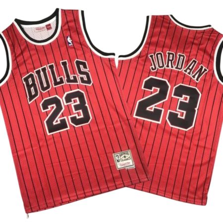 Michael Jordan 23 Chicago Bulls 1995-96 Red Hardwood Classics Reload Stitched Jersey