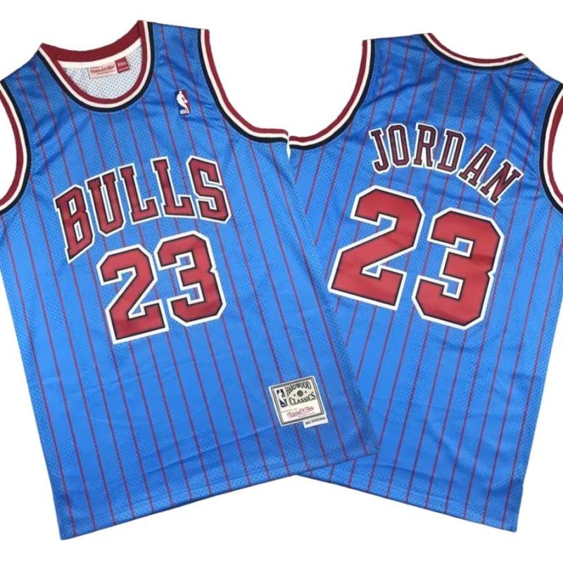 Michael Jordan Chicago Bulls Blue 1995-96 Hardwood Classics Reload 2.0 Swingman Stitched Jersey