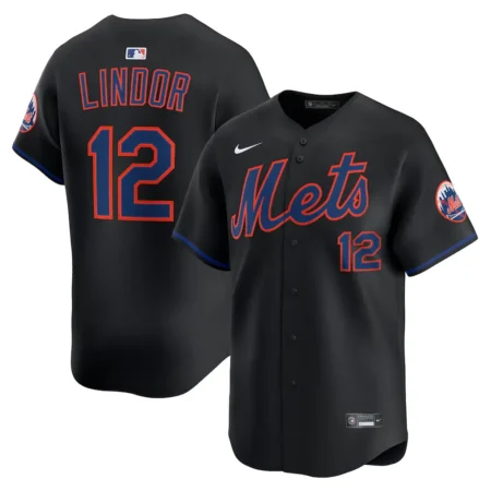 New York Mets Francisco Lindor Black Alternate Limited Jersey