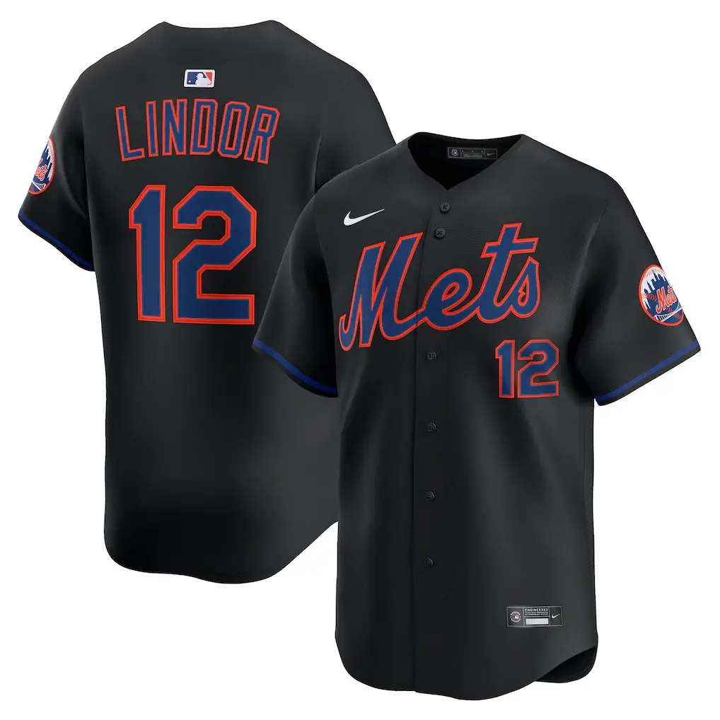New York Mets Francisco Lindor Black Alternate Limited Jersey