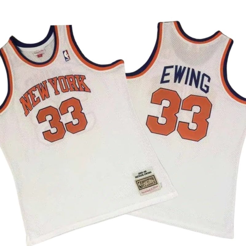 Patrick Ewing 33 New York Knicks 1985-86 White Jersey